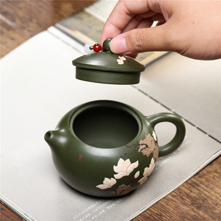Raw Mineral Green Clay Hand-painted Card Cover Xishi - CnTeaDiary