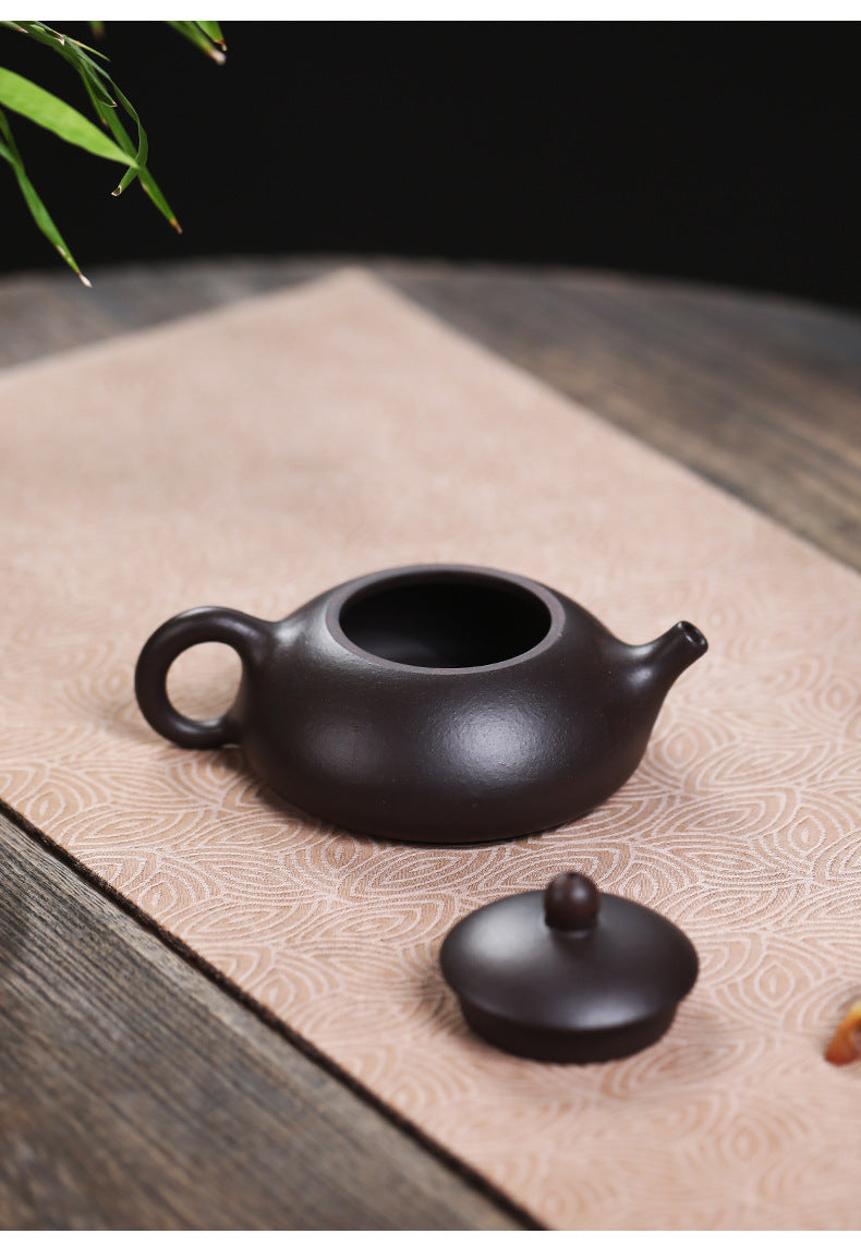 Authentic Yixing Zisha Teapot Original Ore Black Gold Sand Clay Painting Three Friends of Winter Dongpo Stone Scoop Teapot Home Kung Fu Tea Pot - CnTeaDiary