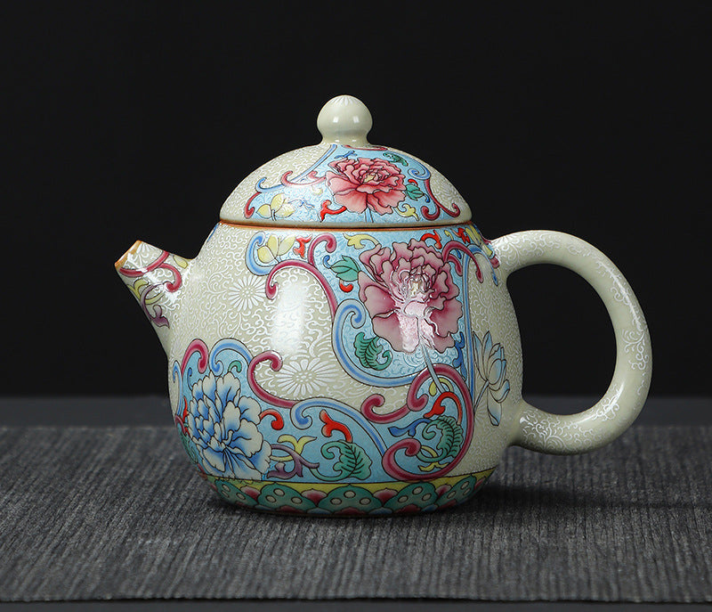 Enamel Teapot Kung Fu Tea Set