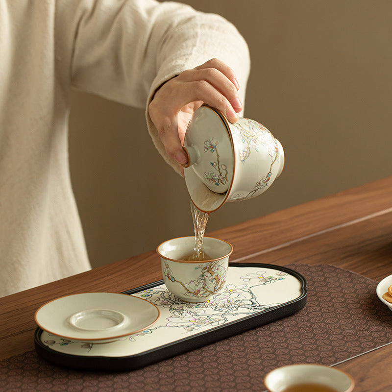 Jingdezhen Magnolia Flower Gaiwan