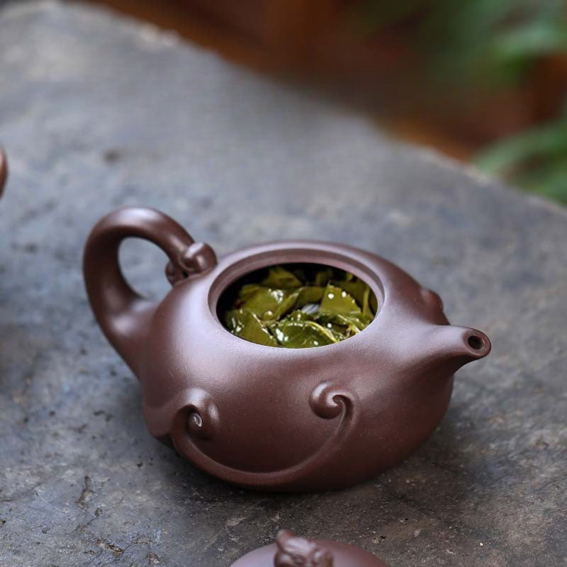 Raw Ore Old Purple Clay Purely Handmade Purple Clay Teapot - CnTeaDiary