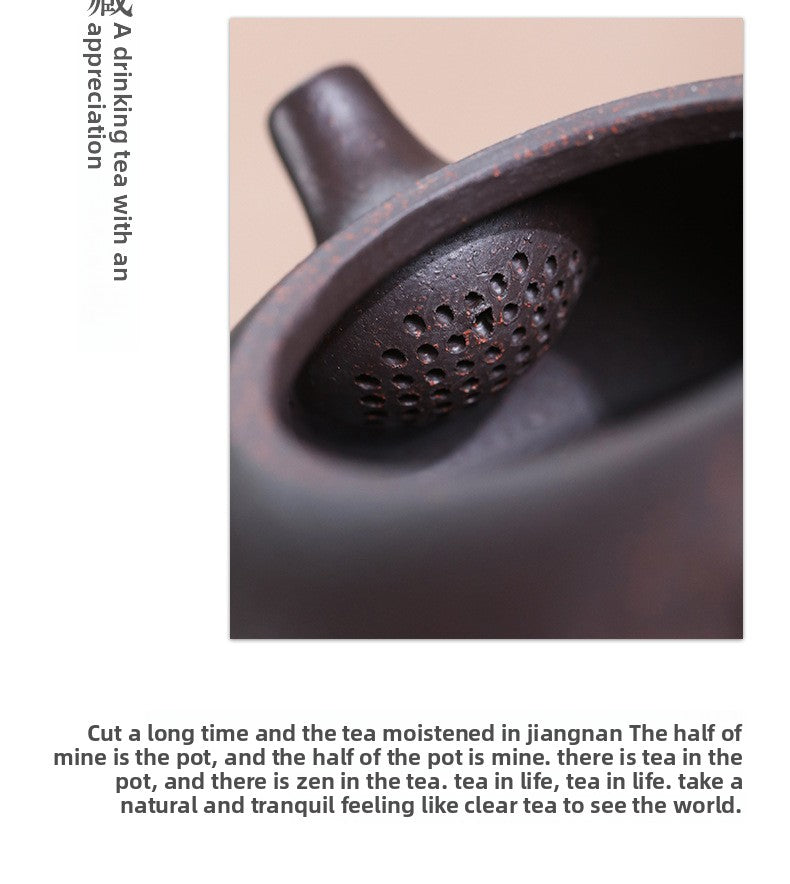 Authentic Yixing Zisha Teapot Original Ore Black Gold Sand Clay Painting Three Friends of Winter Dongpo Stone Scoop Teapot Home Kung Fu Tea Pot - CnTeaDiary
