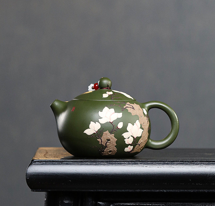 Raw Mineral Green Clay Hand-painted Card Cover Xishi - CnTeaDiary