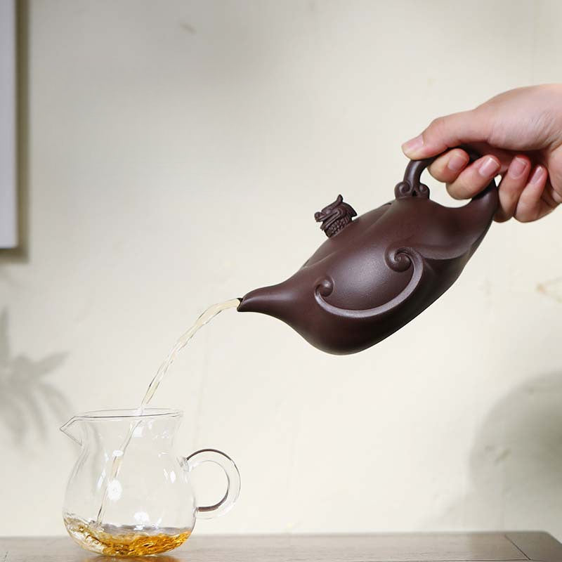 Raw Ore Old Purple Clay Purely Handmade Purple Clay Teapot - CnTeaDiary