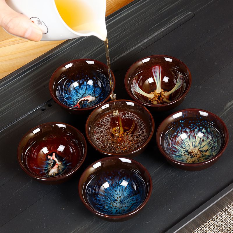 Kiln Change Master-Level Colored Glaze Tea Cup - CnTeaDiary