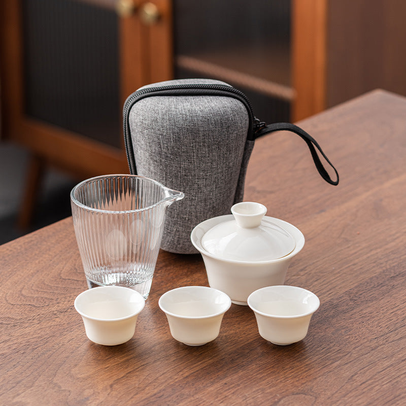 One storage bag for five tea cups