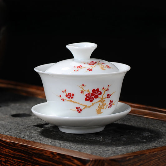 Jingdezhen Hand-painted Covered Bowl