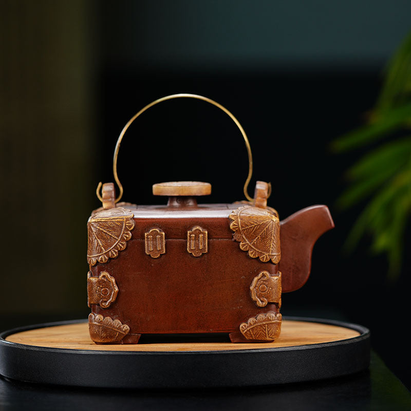 Yixing Purple Sand Treasure Chest Pot - CnTeaDiary