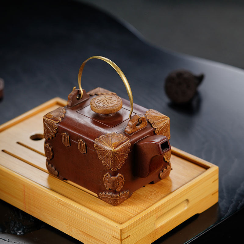 Yixing Purple Sand Treasure Chest Pot - CnTeaDiary