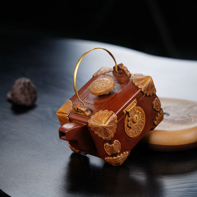 Yixing Purple Sand Treasure Chest Pot - CnTeaDiary