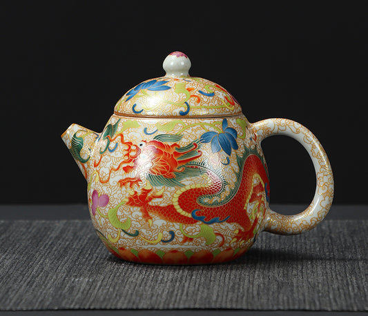Ceramic printed teapot