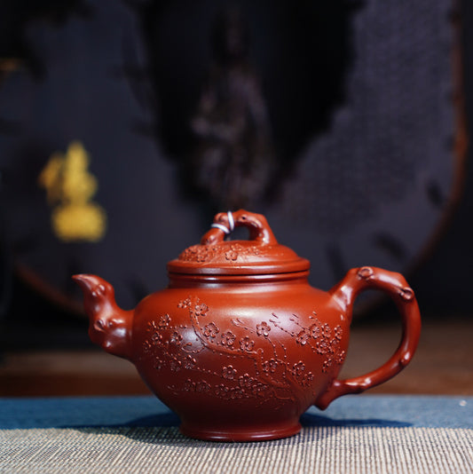 Hand-carved teapot