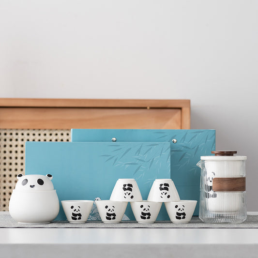 Panda Kung Fu Tea Set Tea Cup Set Portable Travel Tea Set Teapot Quick Tea Cup High-end Business Gift - CnTeaDiary